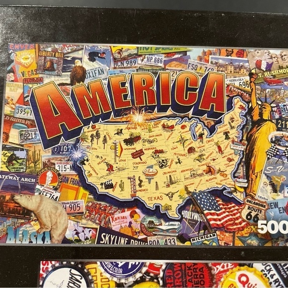 Collection of 6 jigsaw puzzles 100, 300, 500 piece, travel, art, America - Picture 7 of 8